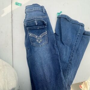 Elegant Dark Blue Boot Cut Jeans for Women